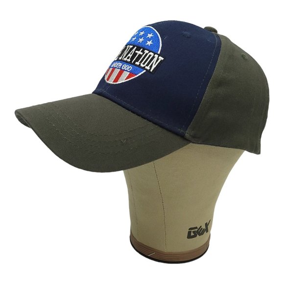 One Nation Under God Navy and Olive Hat - Picture 2 of 12